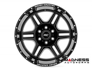 Jeep Custom Wheels (1) - Rough Country - 92 Series - Gloss Black - 18 x 9.0 / 5 x 5 / +0mm